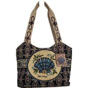 Kate McRostie Sun N Sand Fashion Purse Bag Sea Shell Cotton